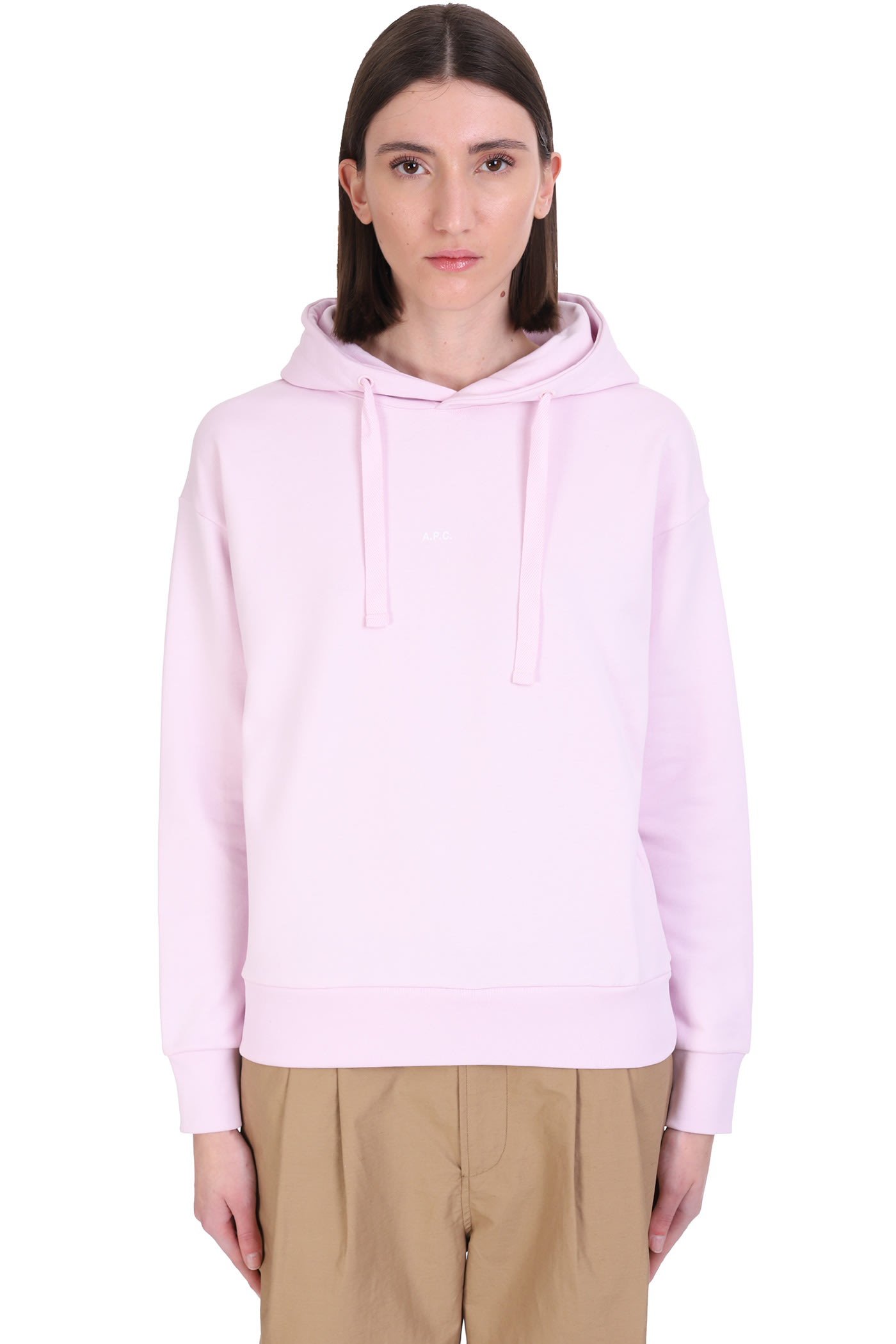 A.P.C. Christina Sweatshirt In Rose-pink Cotton
