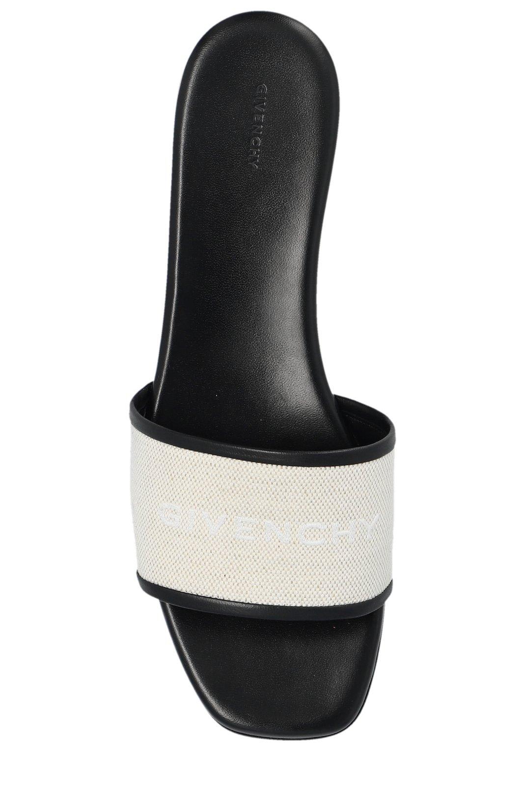 Shop Givenchy 4g Embroidered Flat Slides In Nero