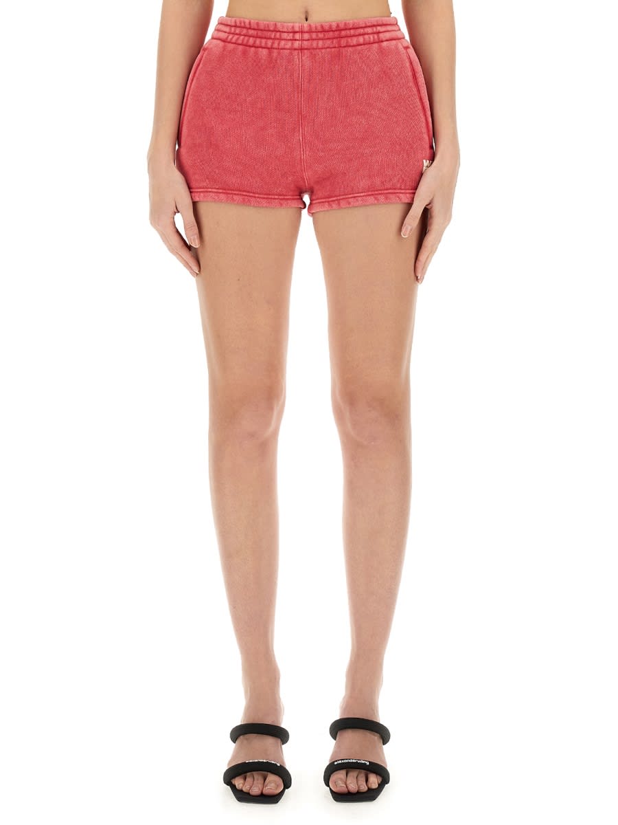 Shop Alexander Wang T Short With Logo In Pink