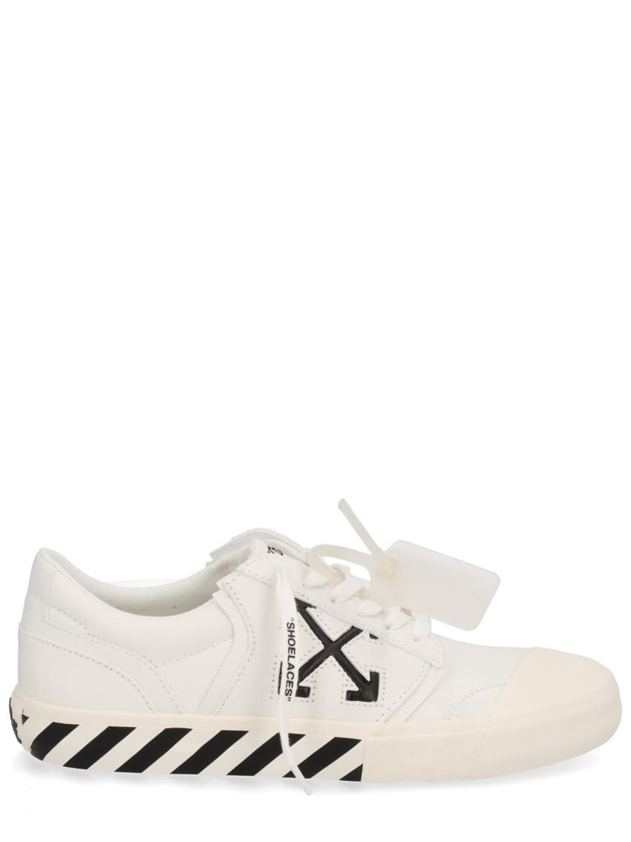 Off-white Low-top Sneakers With Graphic Arrow Detailing In White