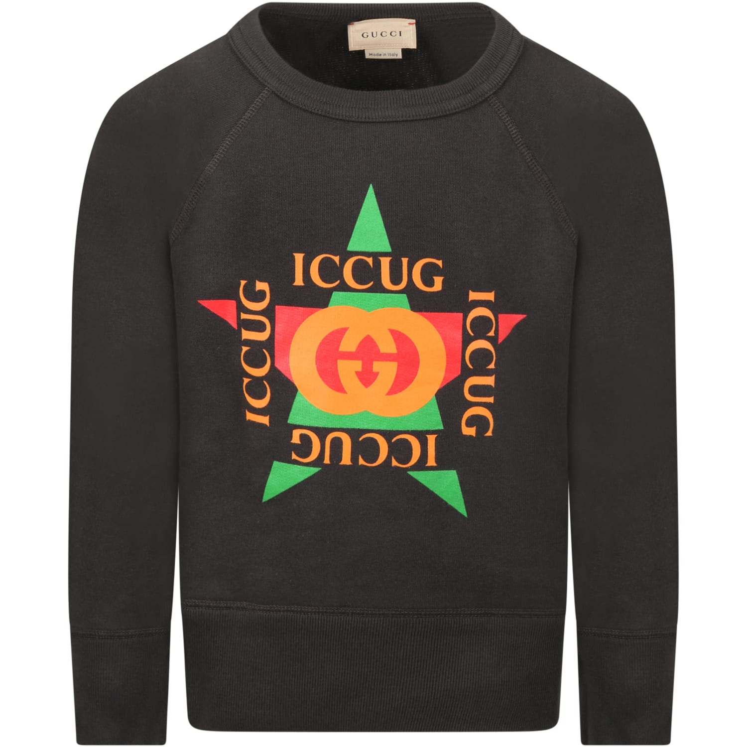 Gucci Grey Sweatshirt For Kids With Logos