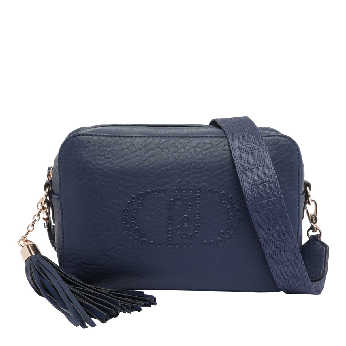 Liu •jo Logo-embellished Tassel Cross Body Bag In Blue