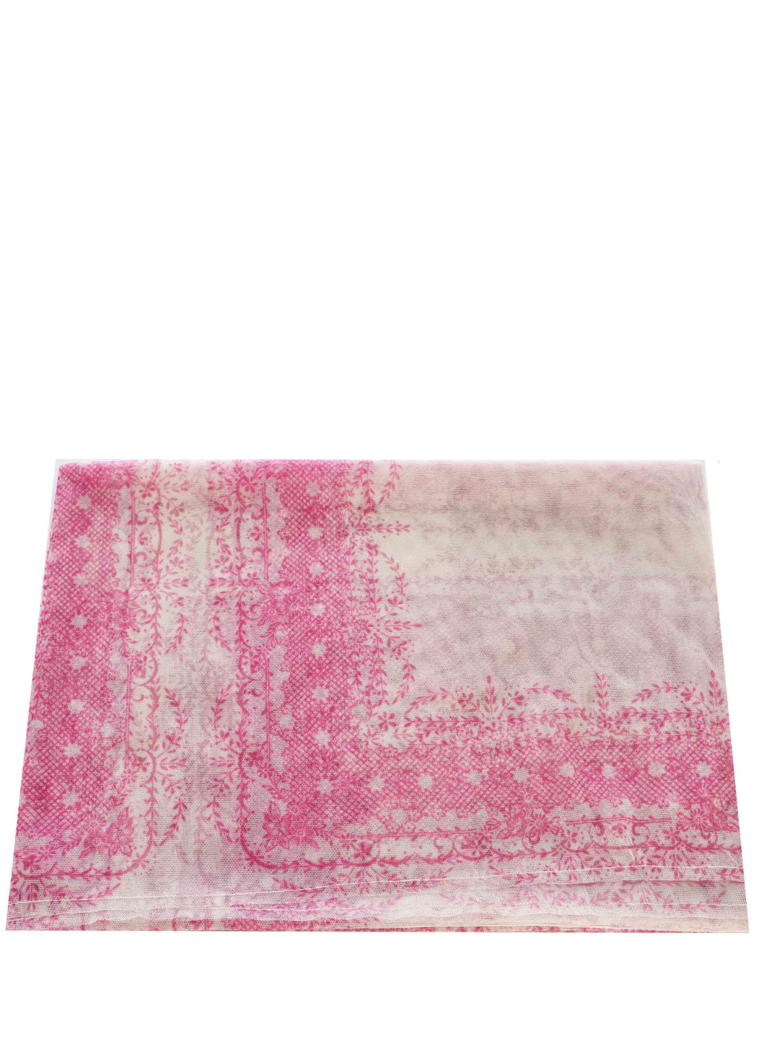 Shop Philosophy Di Lorenzo Serafini Scarf Philosophy By Lorenzo Serafini Made Of Tulle Mesh In Bianco Rosa