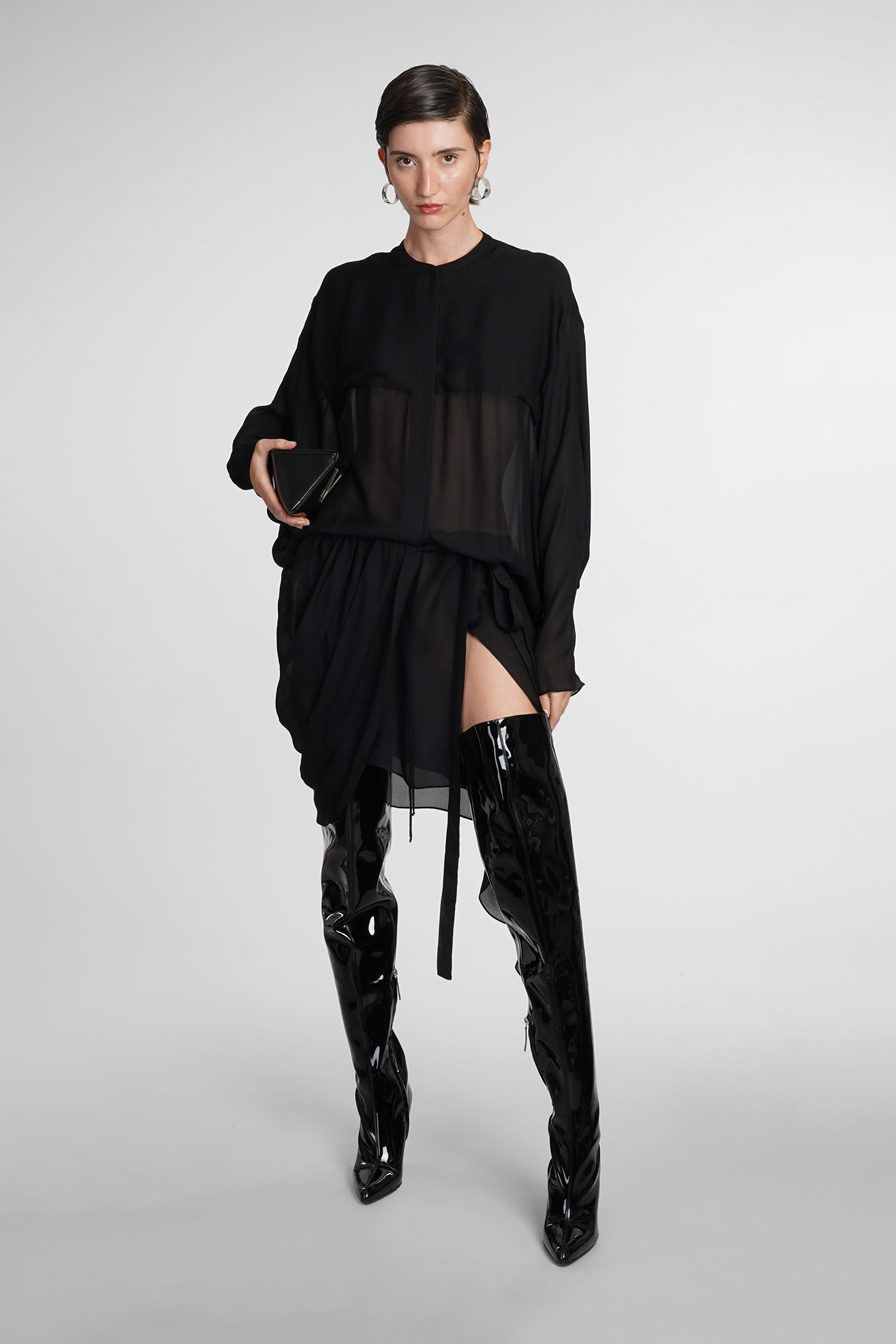 Shop Rev_ Dress In Black Viscose