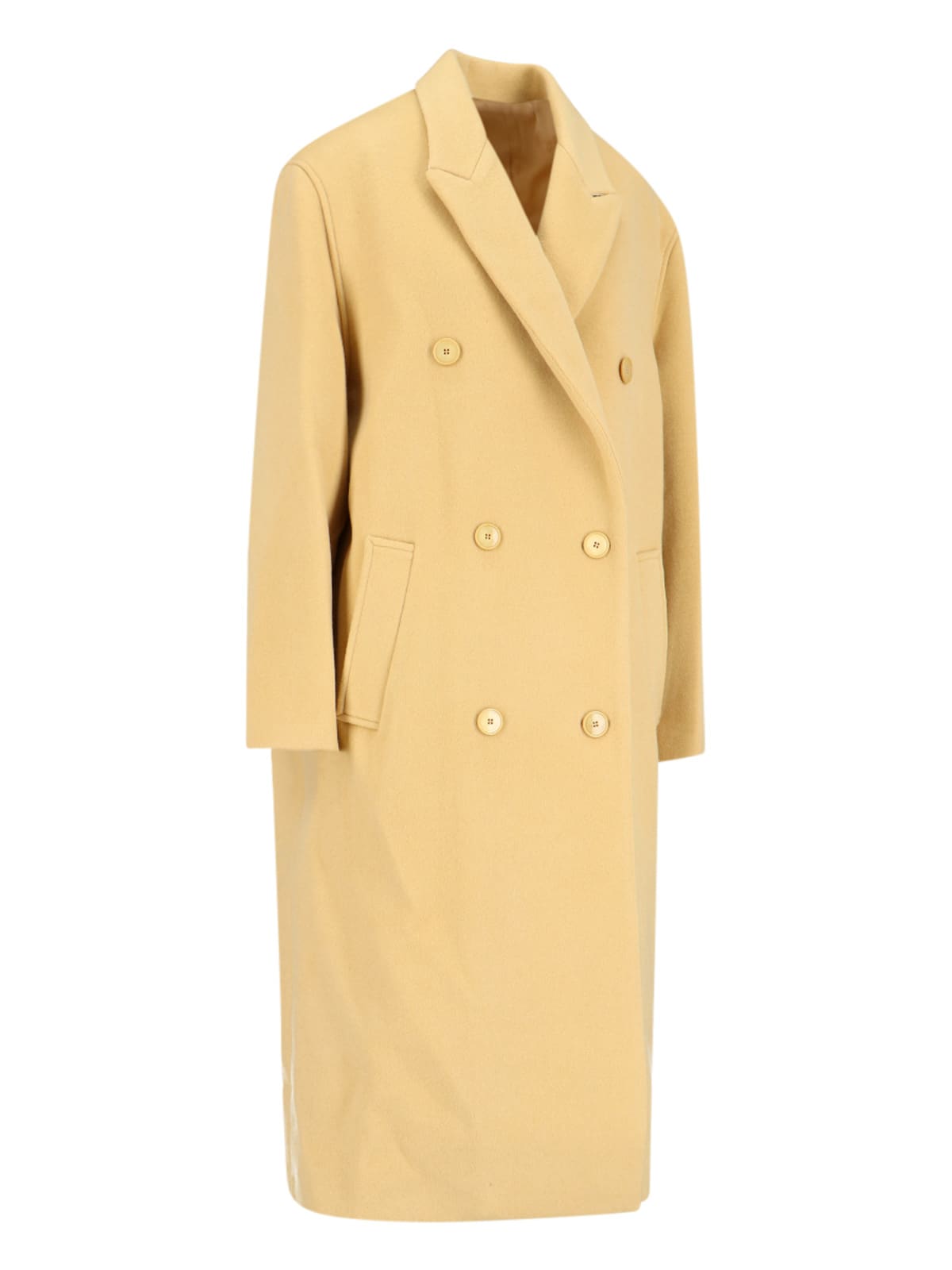 Shop Isabel Marant Theodore Wool Coat In Yellow