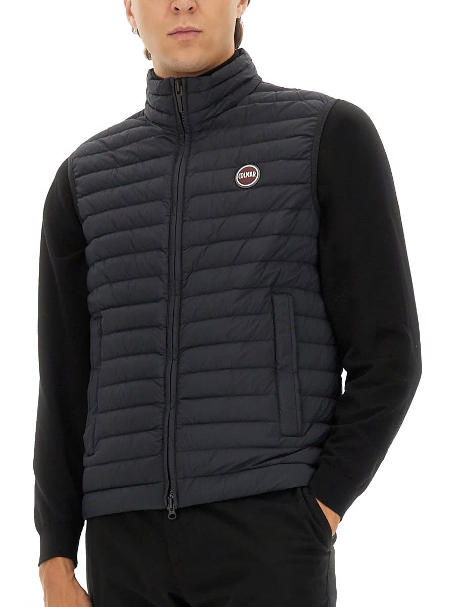 Colmar Lightweight Down Vest With Drawstring In Black