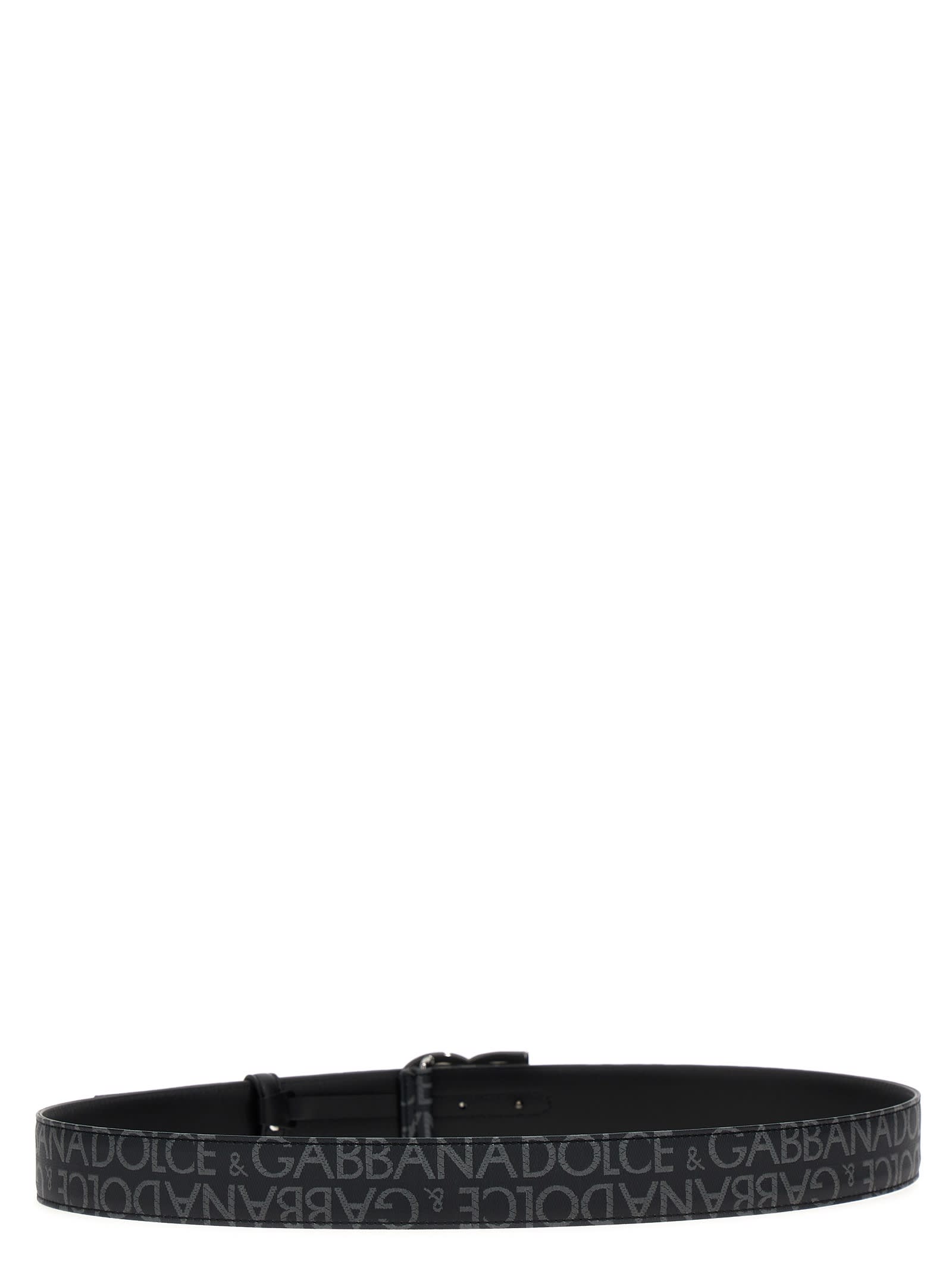 Shop Dolce & Gabbana Dg Belt In Black