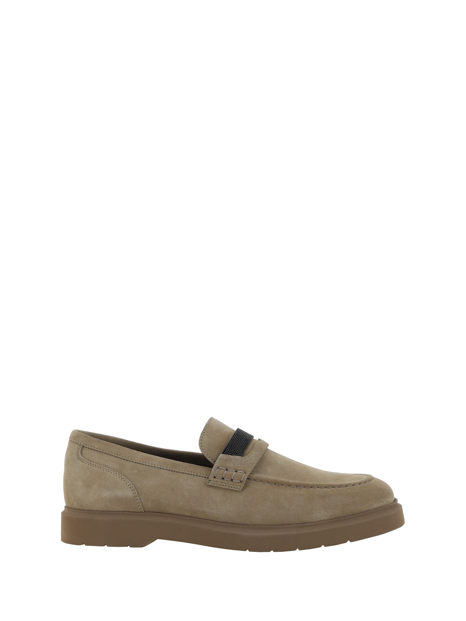 Shop Brunello Cucinelli Loafer Shoes In Anacardo