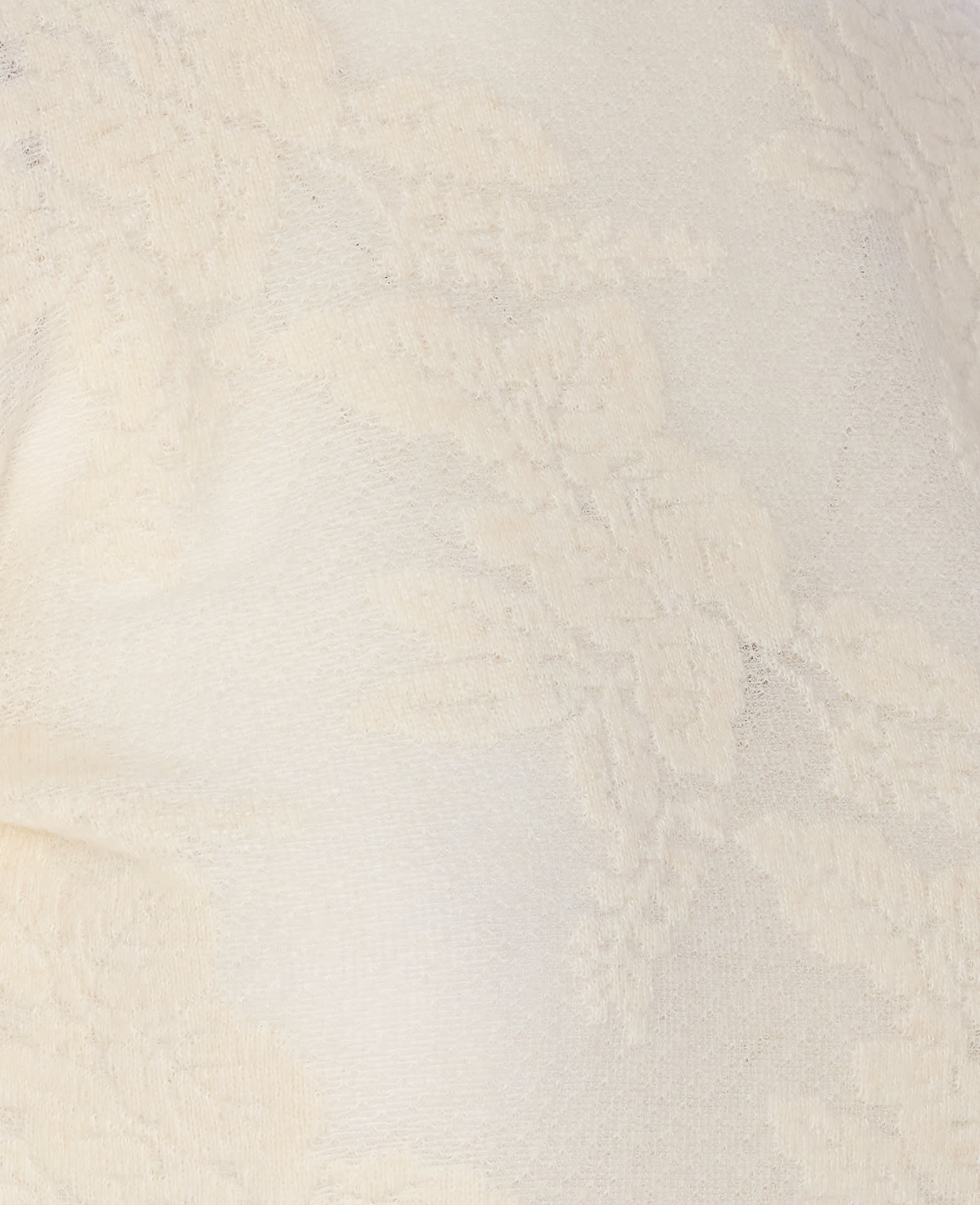 Ganni Sheer Flower Jacquard Body In White