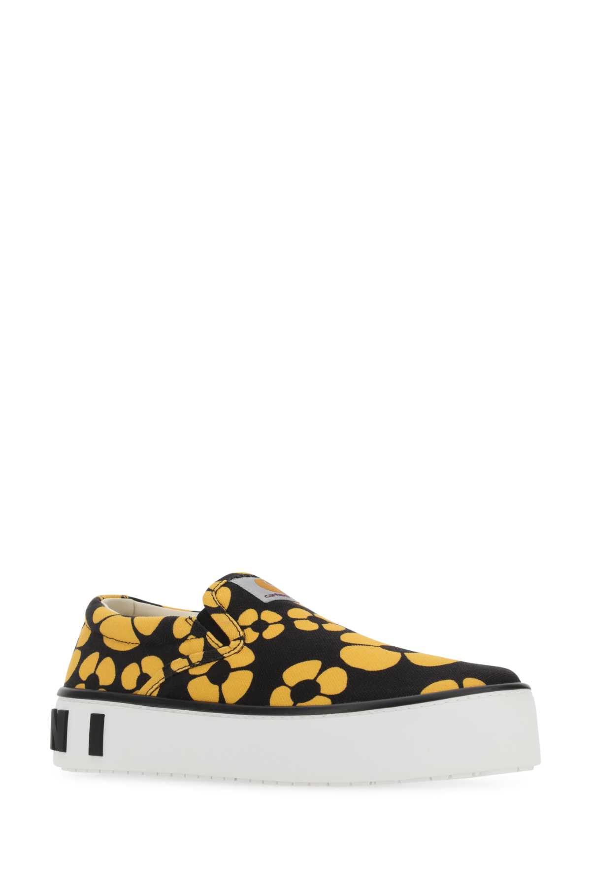 Marni Printed Canvas Slip Ons In Zo266