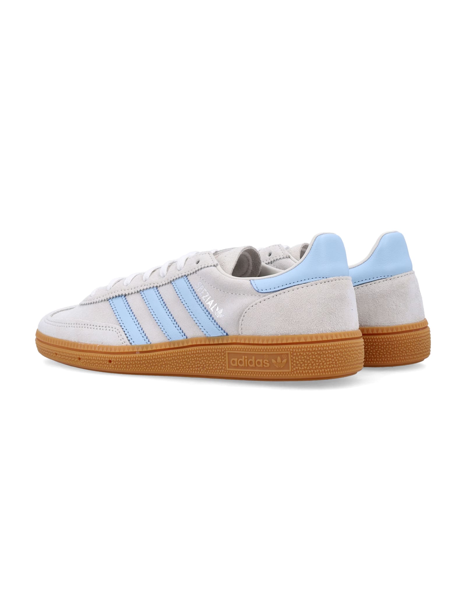 Adidas Originals Womens Alumina Clear Sky Gum Handball Spezial Suede Low-top Trainers In Aluminium