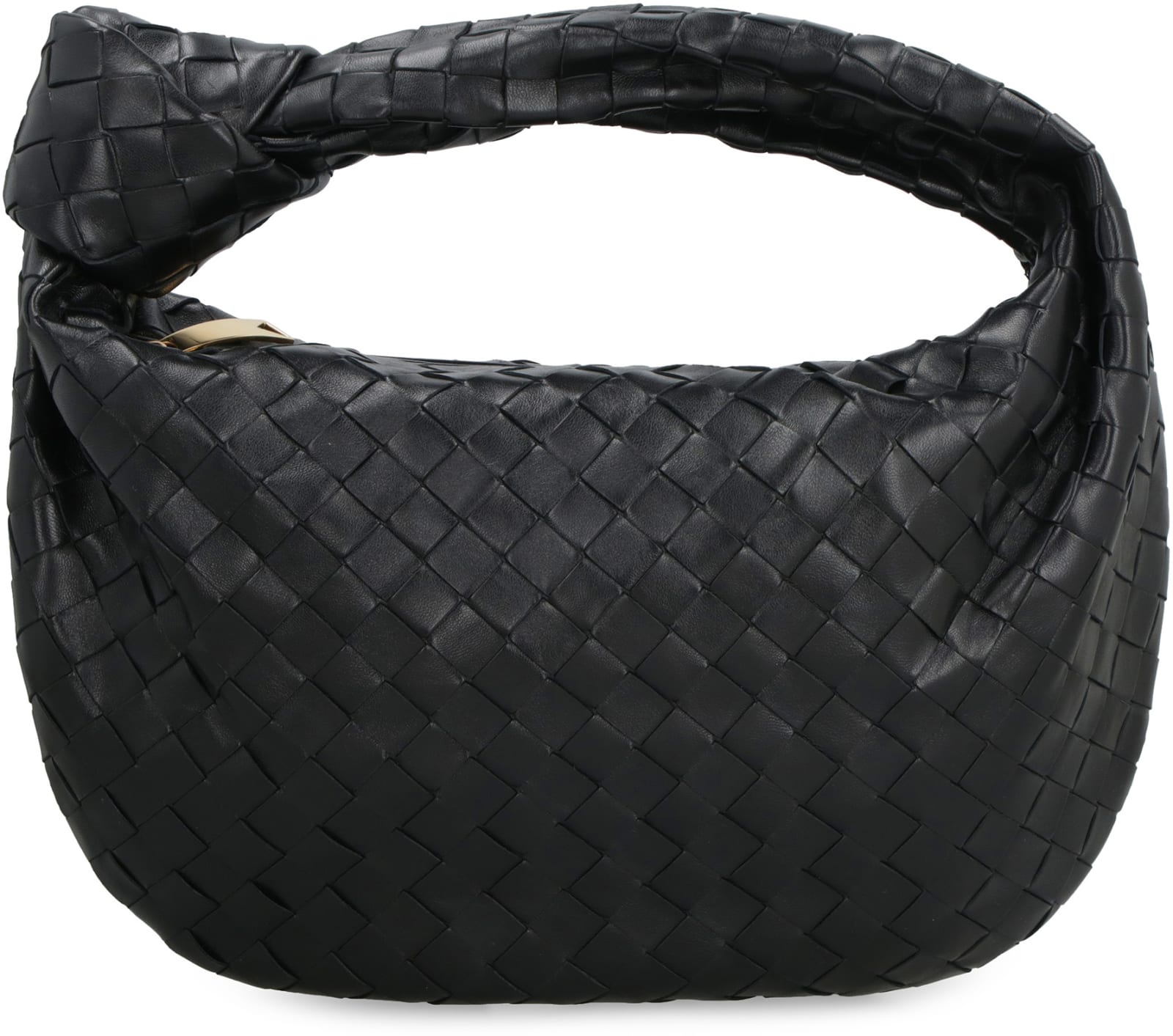 Bottega Veneta Teen Jodie Leather Shoulder Bag In Black