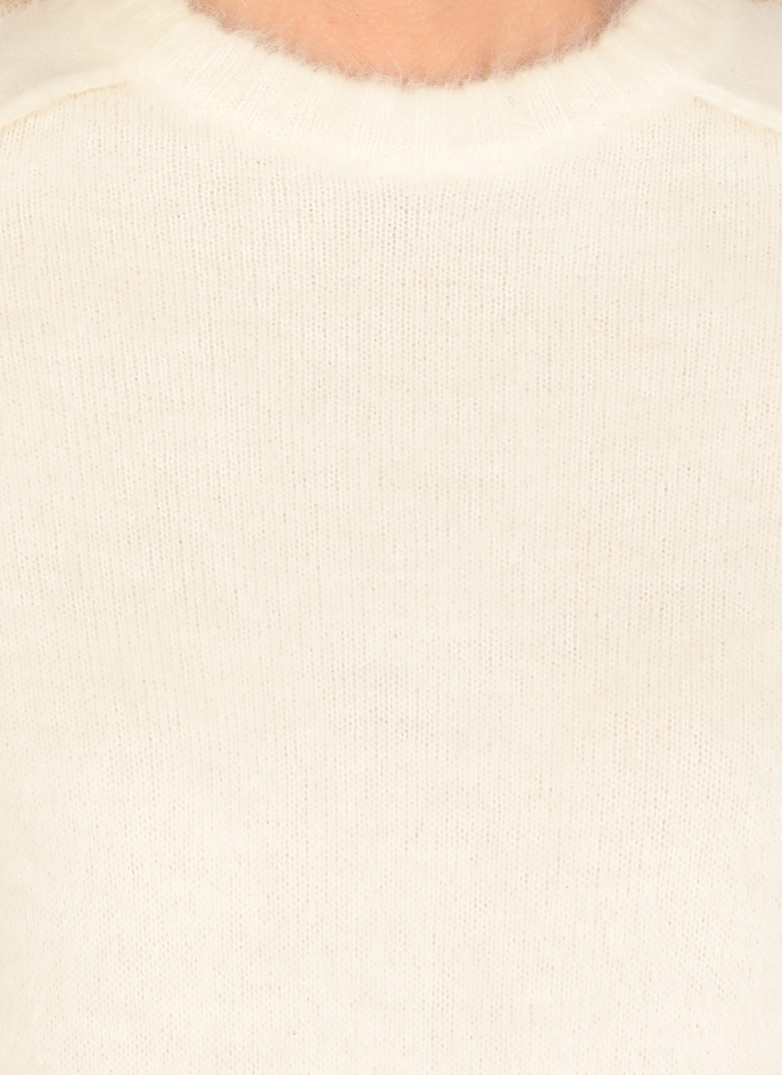 Shop Jil Sander Wool And Mohair Sweater In Ivory