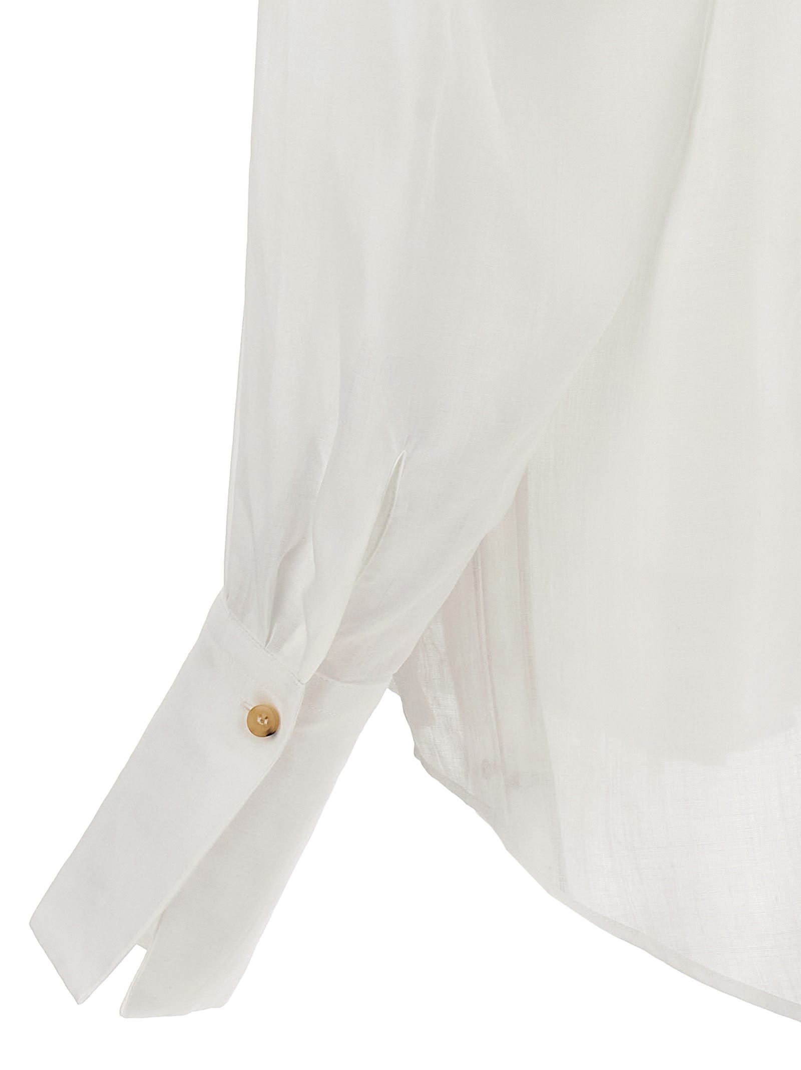 Shop Ermanno Scervino Embroidery Shirt In White