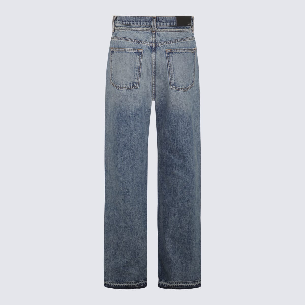 Shop Amiri Blue Denim Cotton Jeans