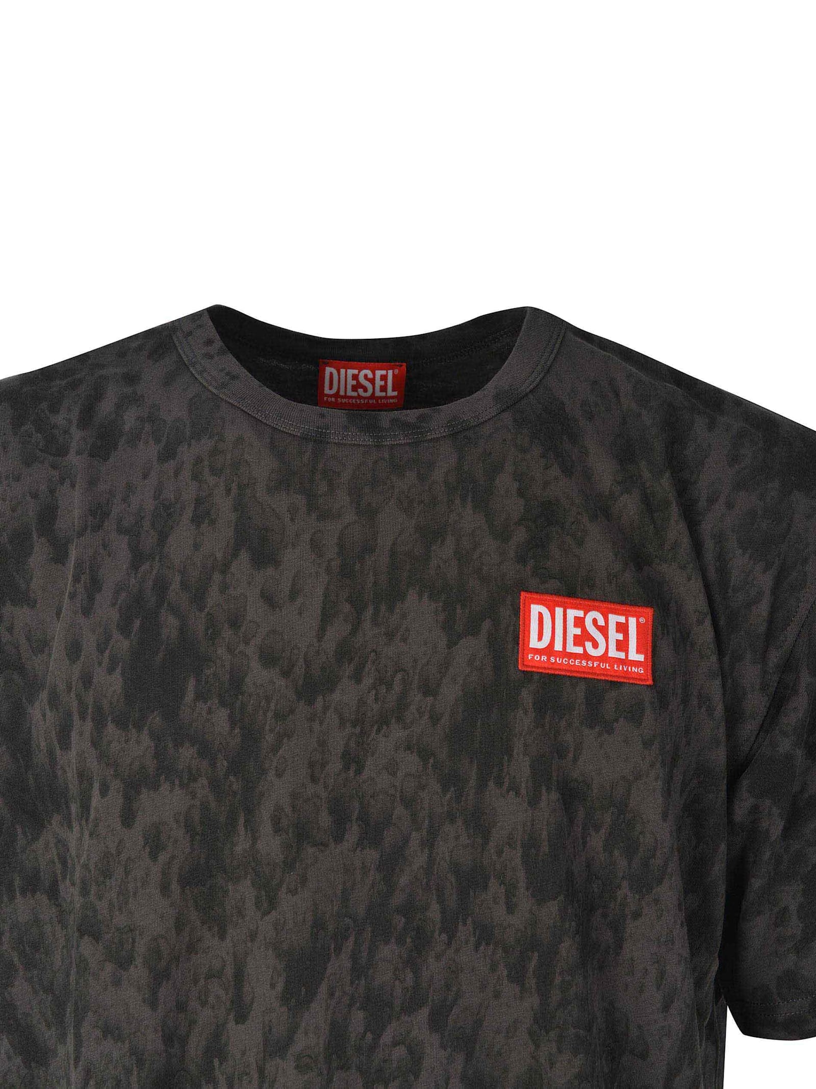 Shop Diesel T-shirt  Made Of Cotton In Black