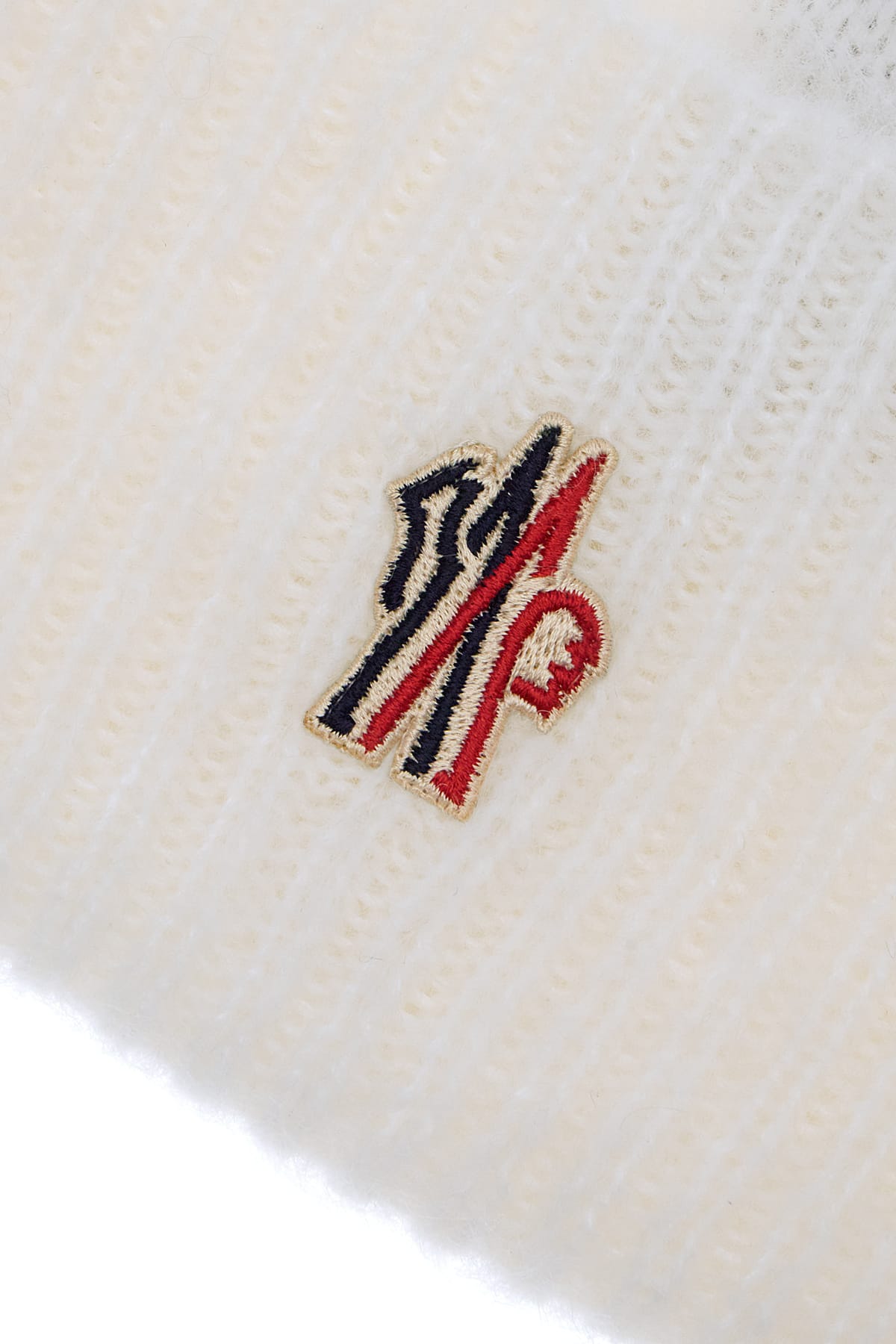 MONCLER IVORY ALPACA BLEND BEANIE HAT 