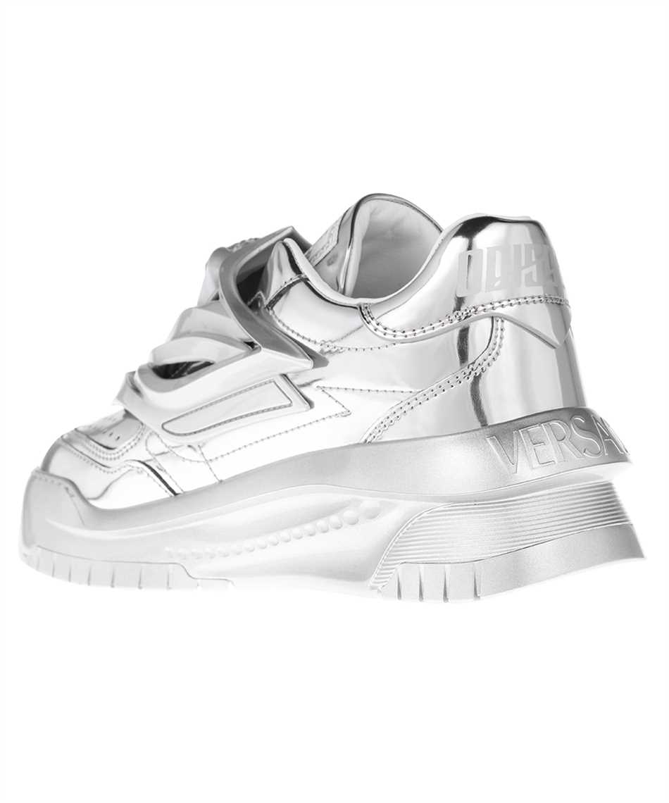 Shop Versace Odissea Metallic Sneakers In Silver