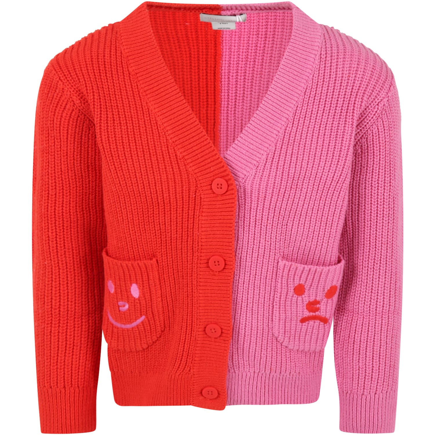 Stella McCartney Kids Multicolor Cardigan For Girl With Smile