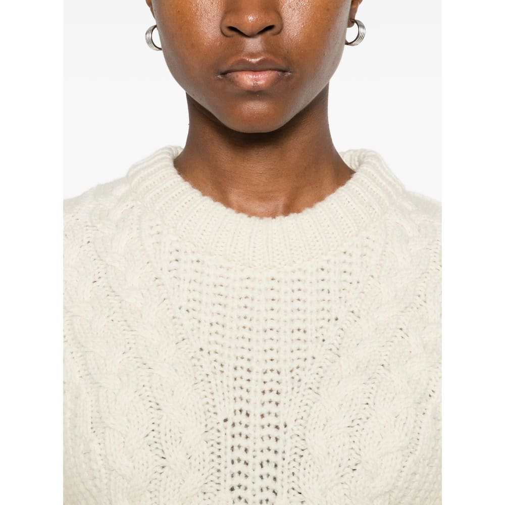 Iro Wool Cable-knit Sweater In White