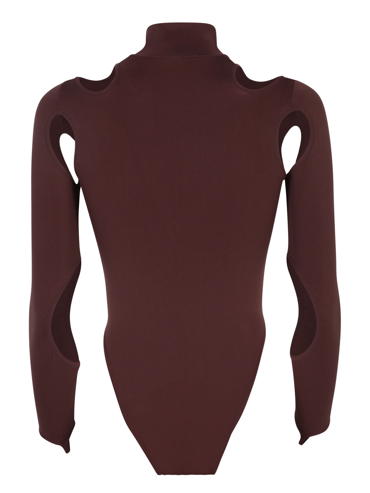 Andreädamo Brown Body Top With Cut-out In Brown