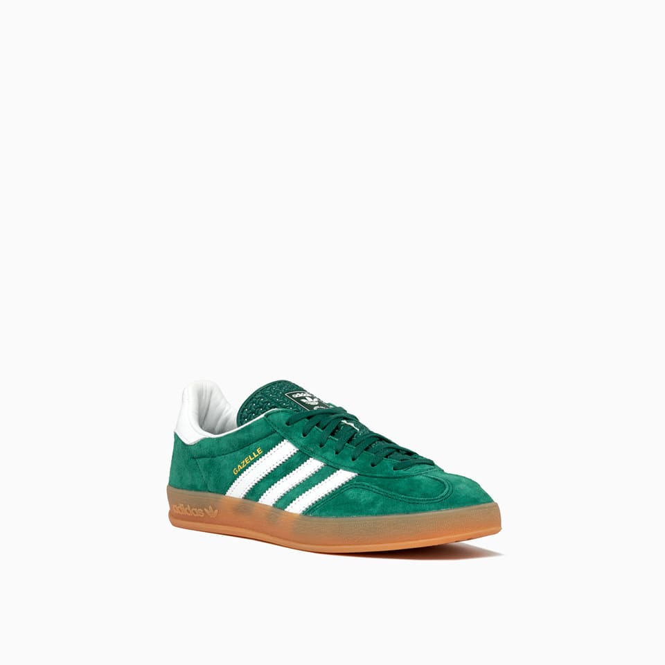 Adidas Originals Gazelle Indoor Sneakers In Cgreen/ftwwht/gum2