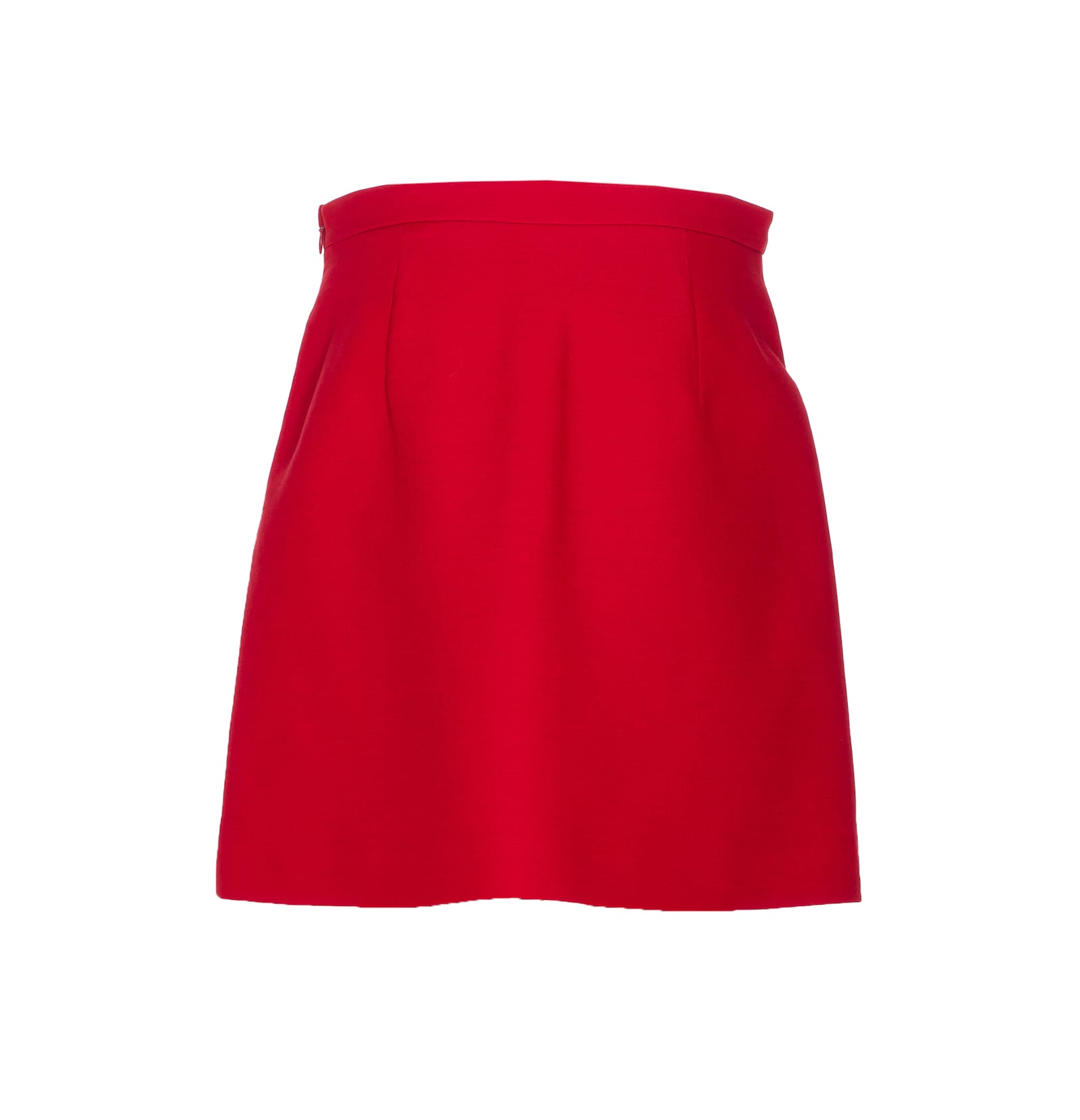 Valentino High Waist Skirt Heart-shaped Buttons In Red