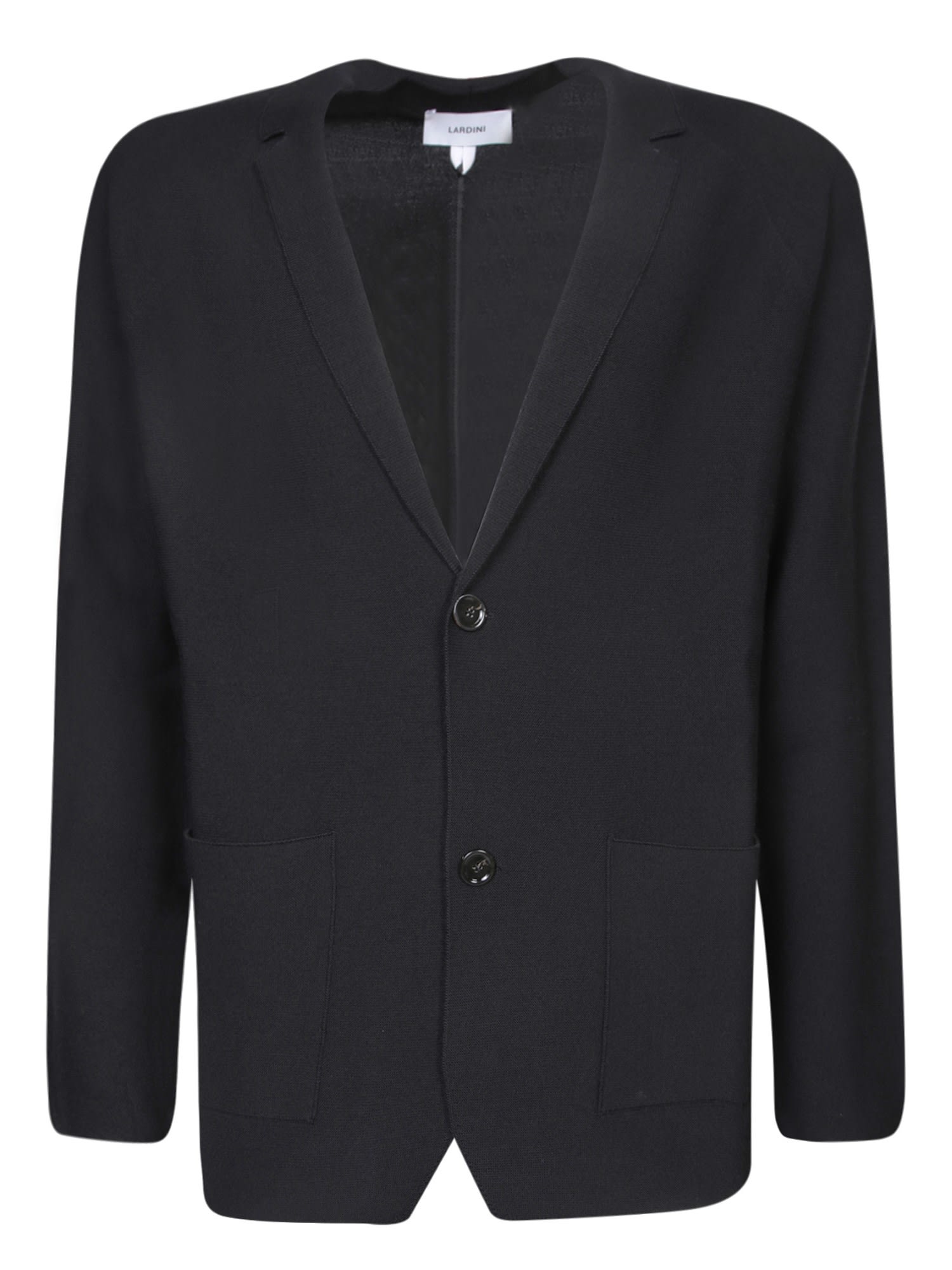 Lardini Wool And Cashmere Black Cardigan