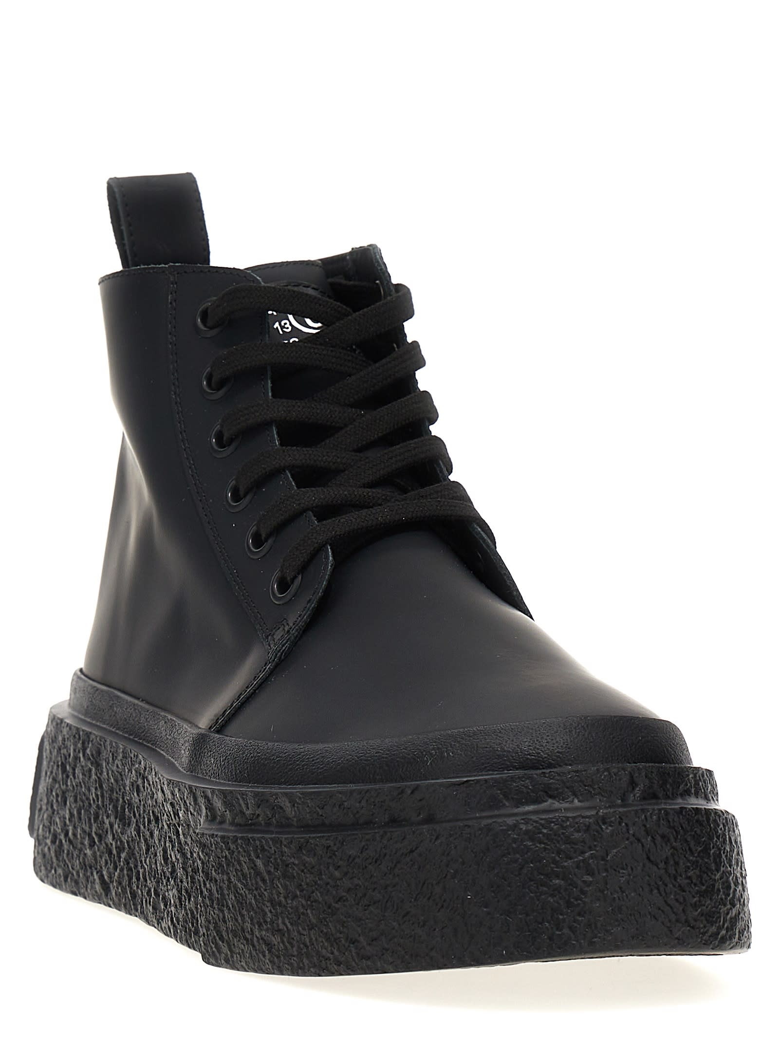 Shop Mm6 Maison Margiela Gambetta Sneakers In Black