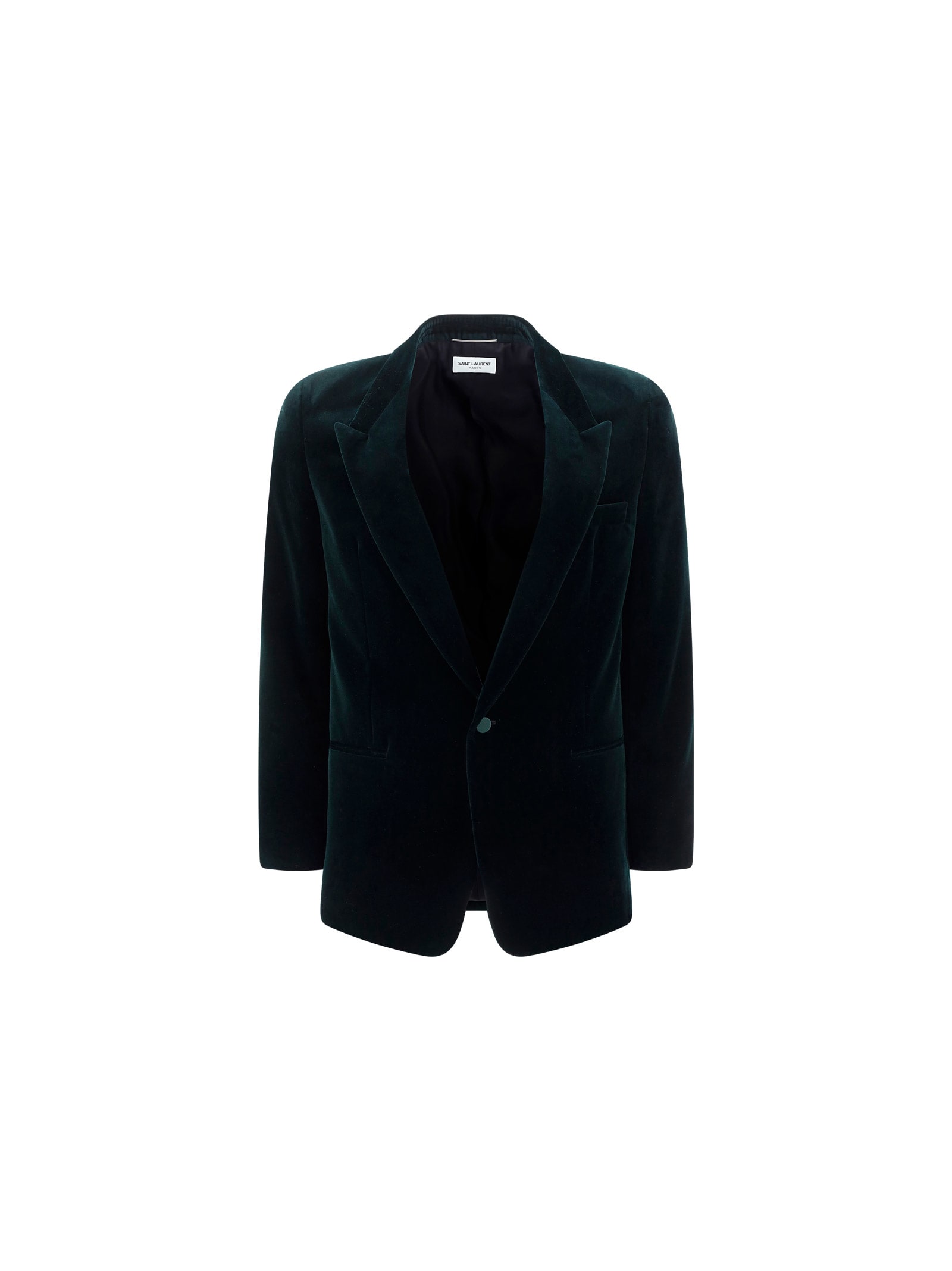 Shop Saint Laurent Blazer Jacket In Green