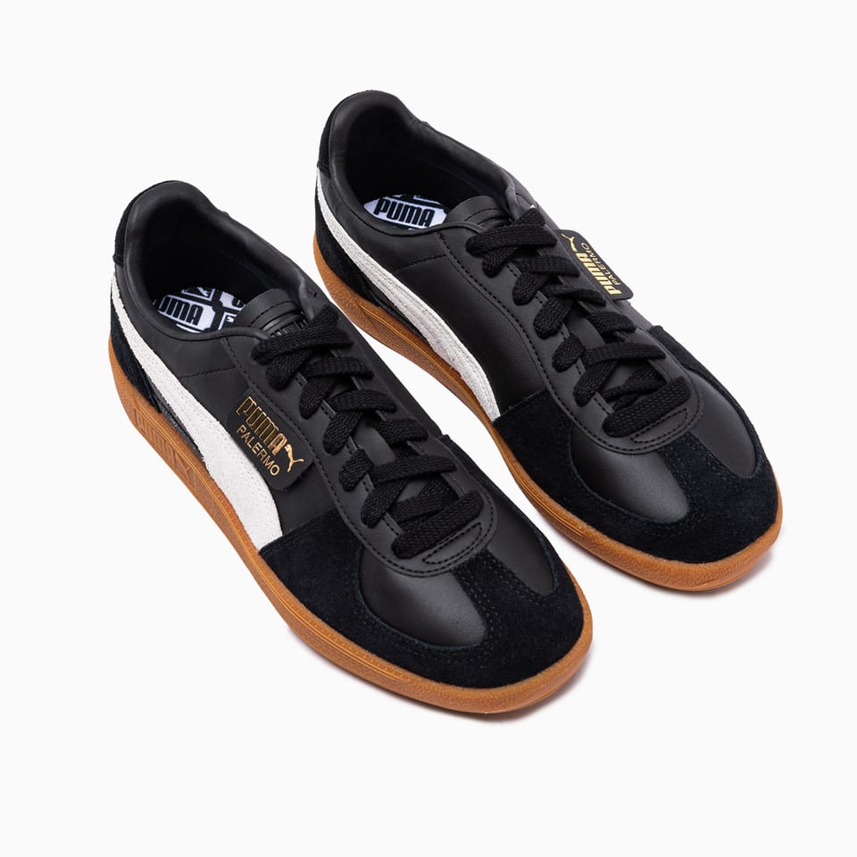 Shop Puma Palermo Sneakers In Black