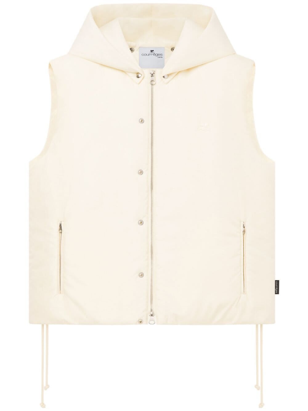 Shop Courrèges Gilet Piumino In Natural