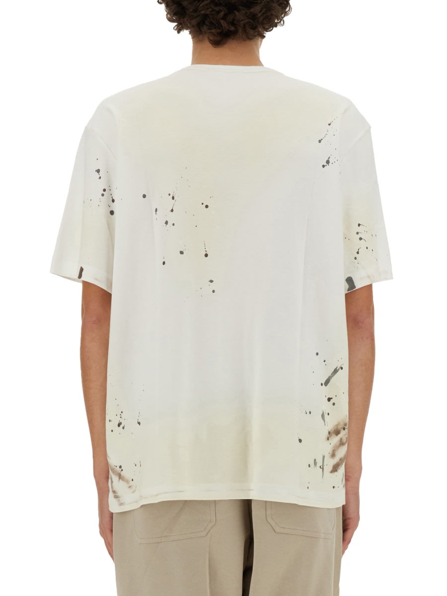 Helmut Lang T-shirt With Print In White