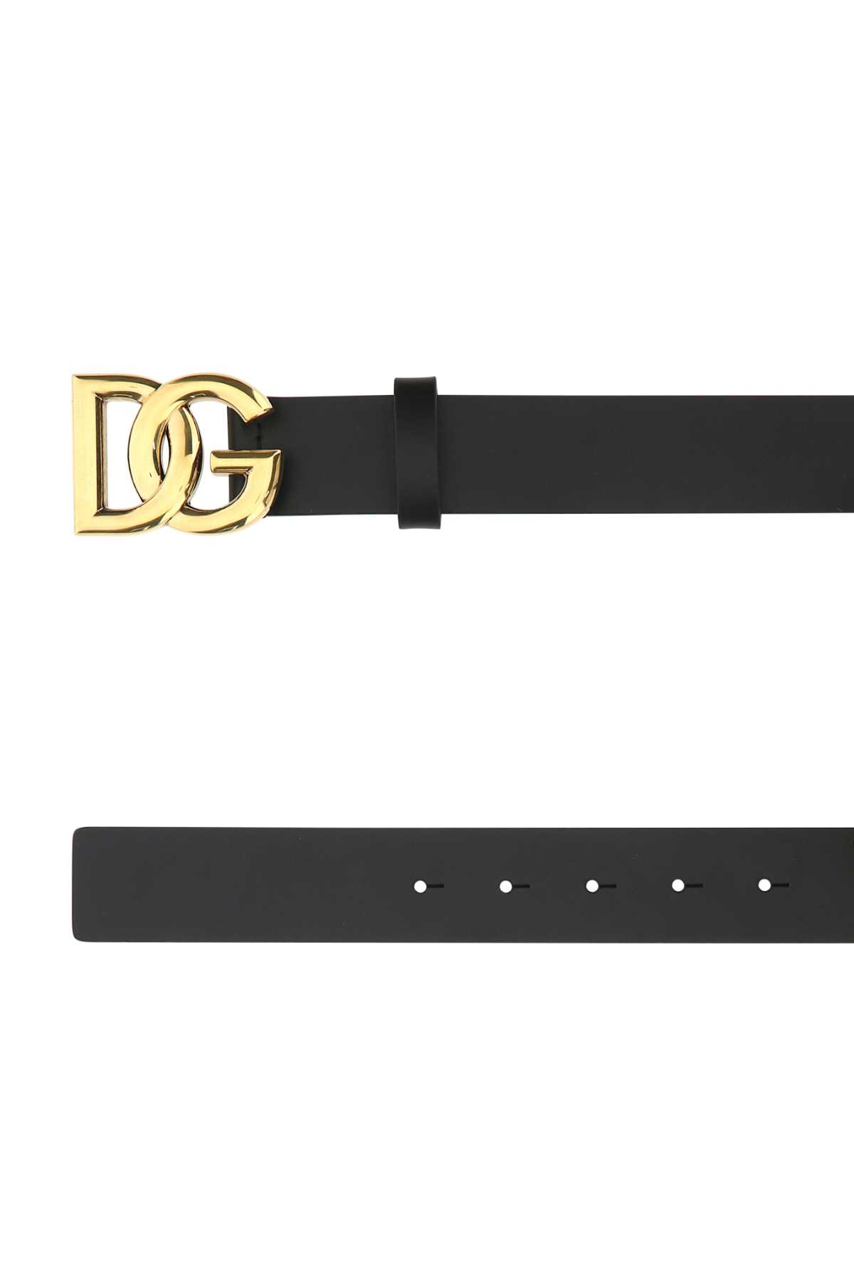 Dolce & Gabbana Black Leather Belt In 8e831
