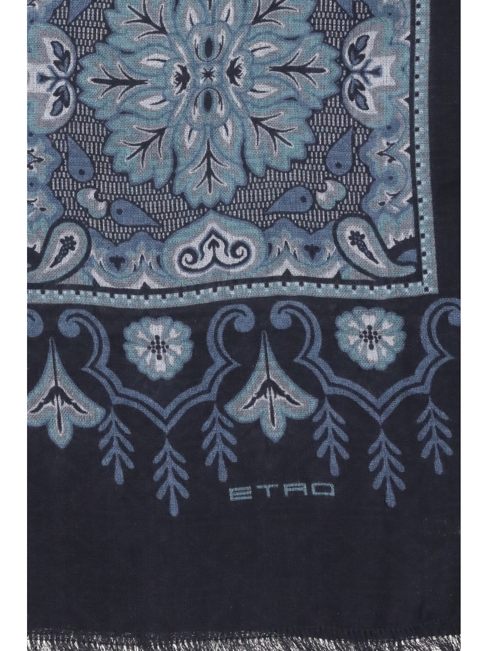 Etro Men Jacquard Scarf In Blue