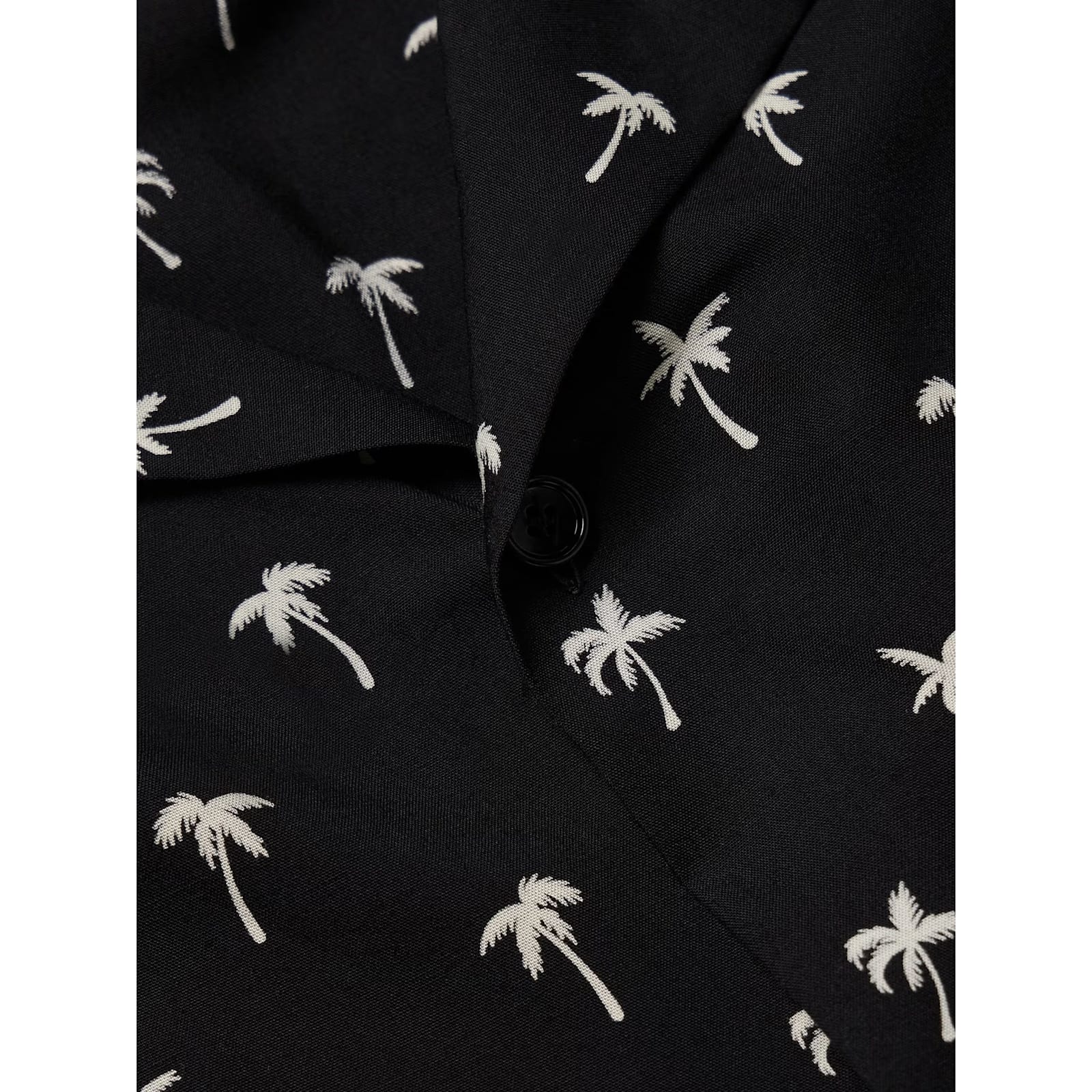 Celine Hawaiian Shirt With Viscose Print In Black