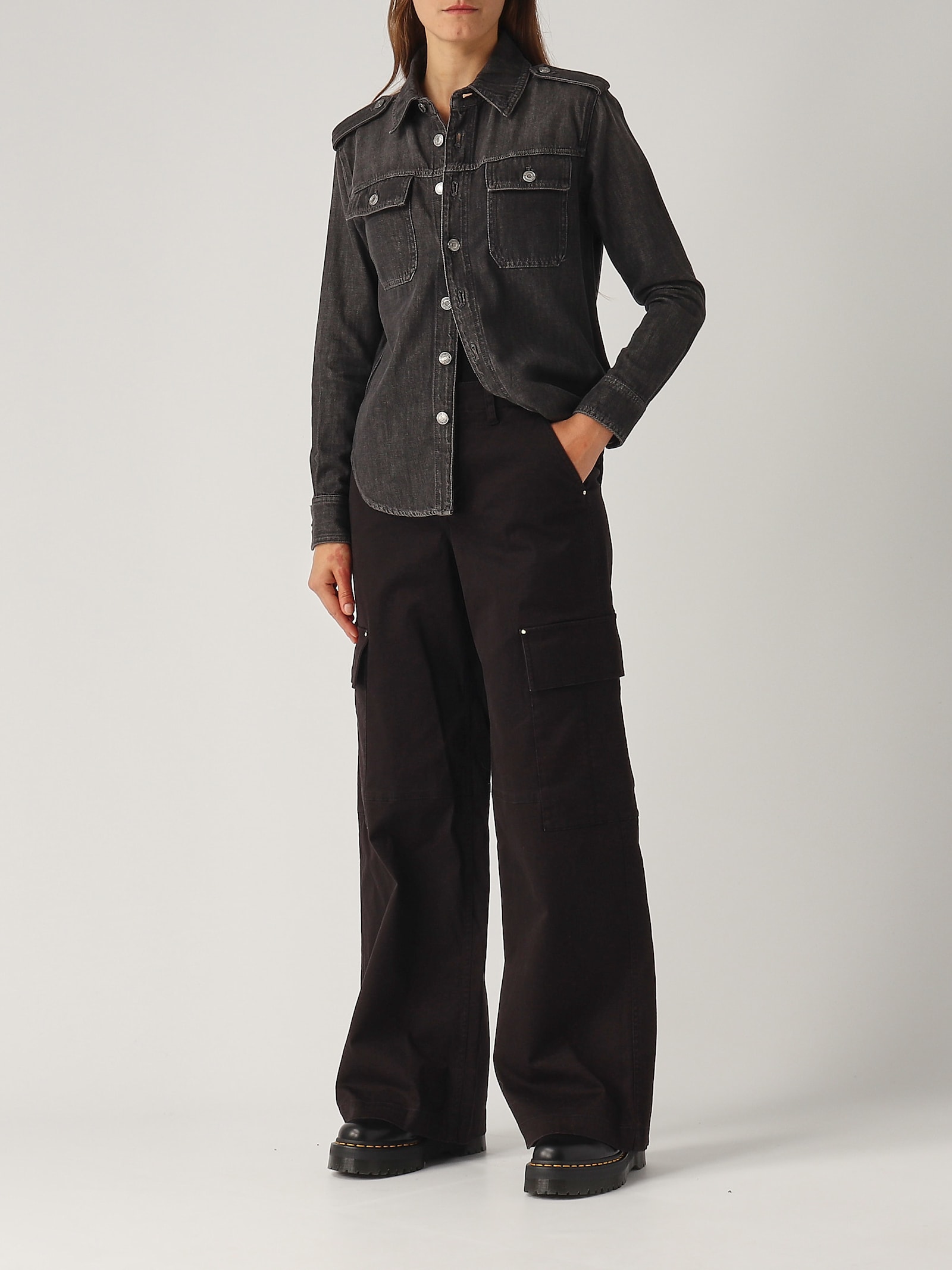 Michael Kors Denim Shirt In Antracite