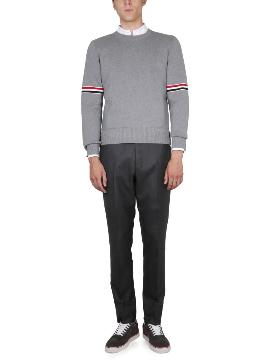 Shop Thom Browne Cotton Jersey In Grey