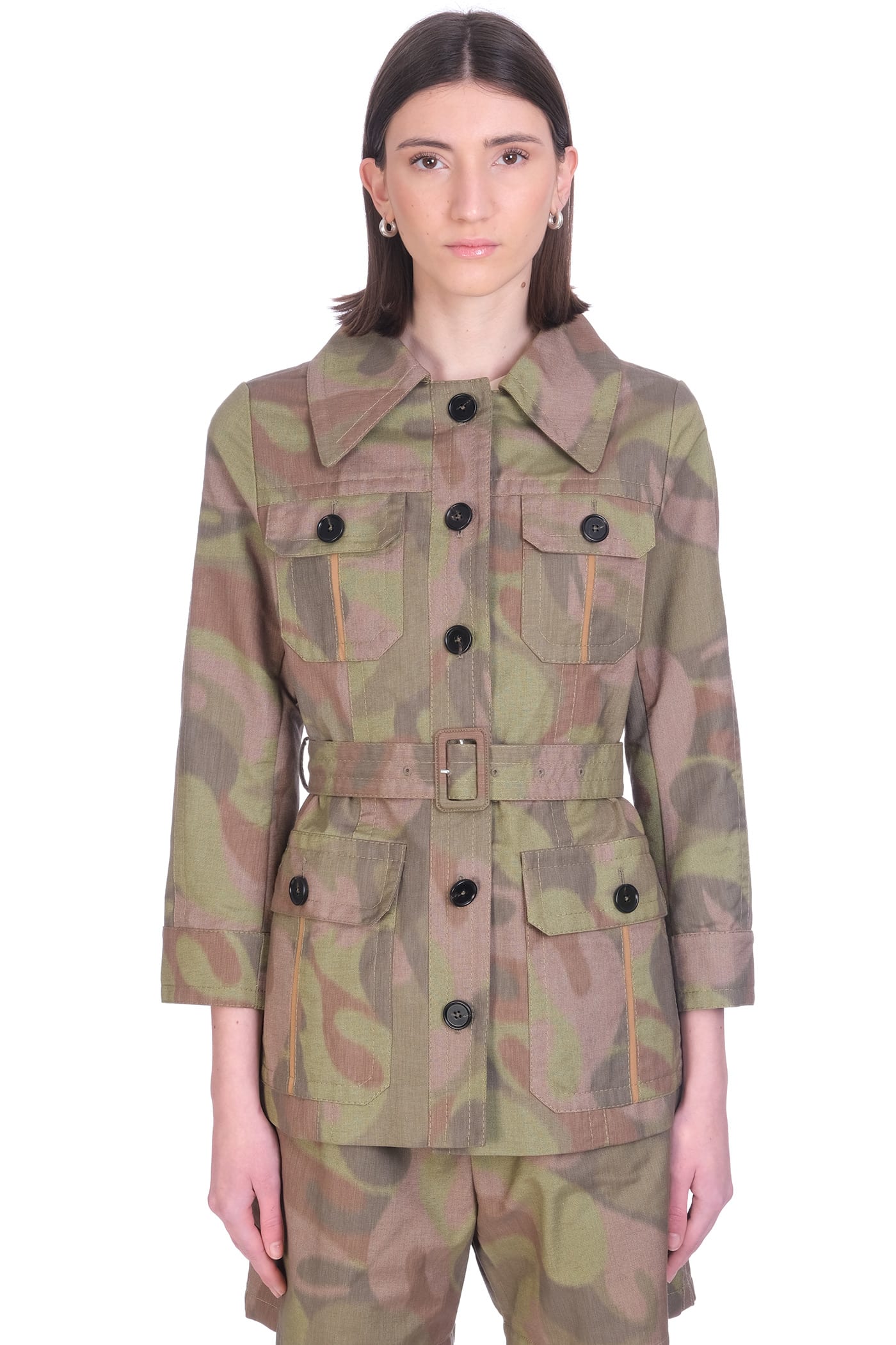 Marni Casual Jacket In Camouflage Denim