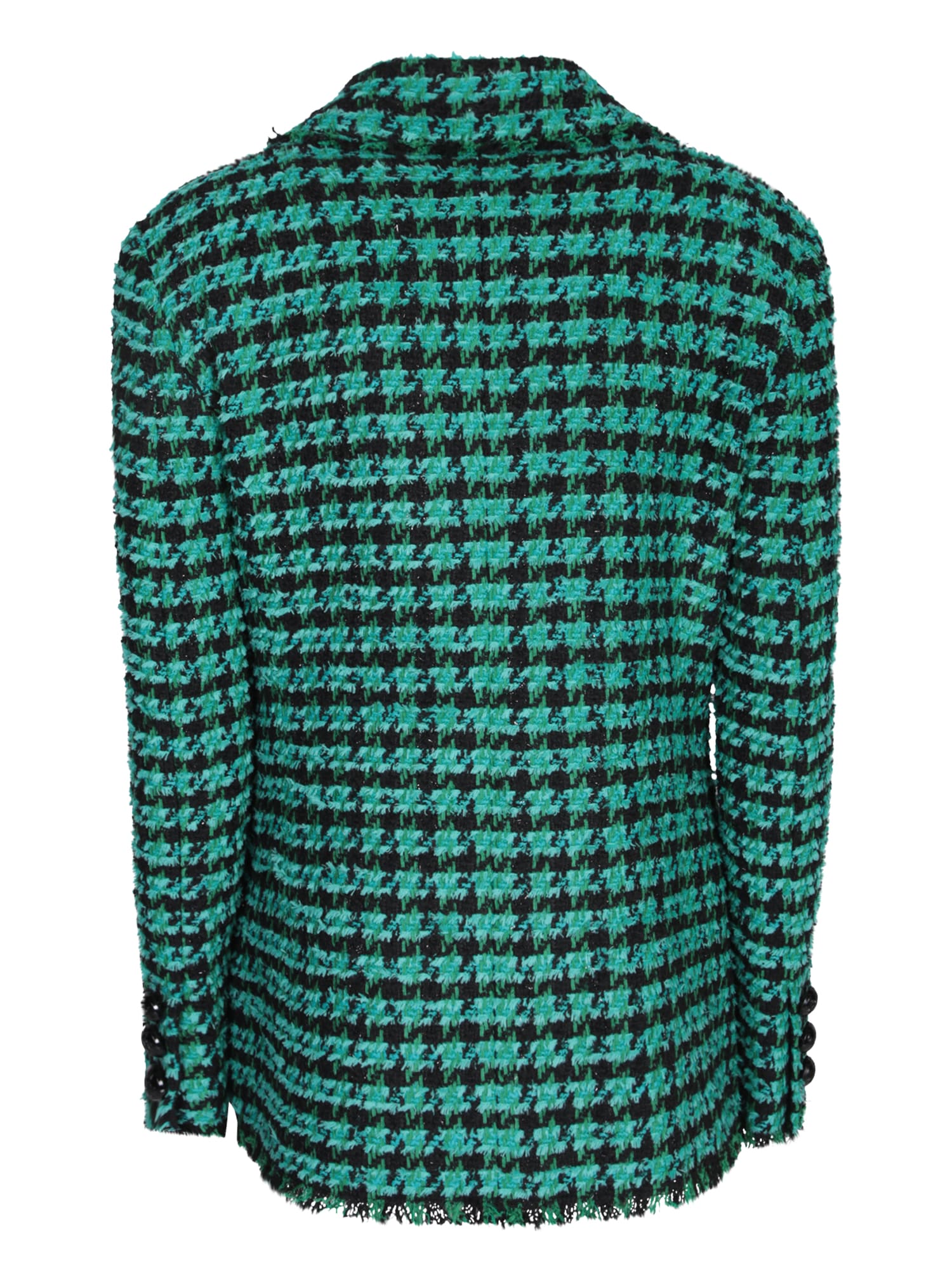 Shop Msgm Double-breasted Blazer In Green