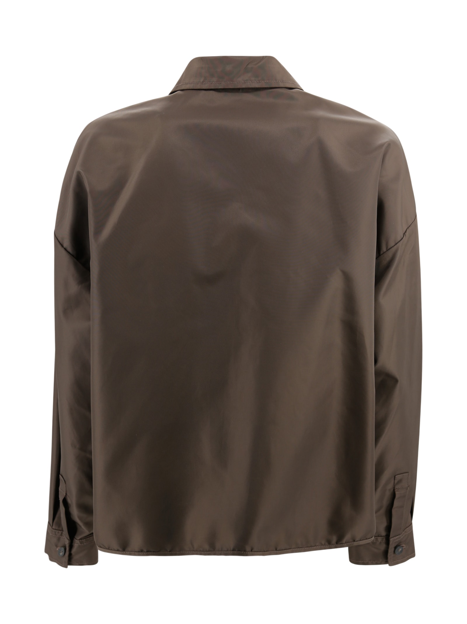Weekend Max Mara Max Mara Weekend Short Waterproof Twill Jacket In Brown
