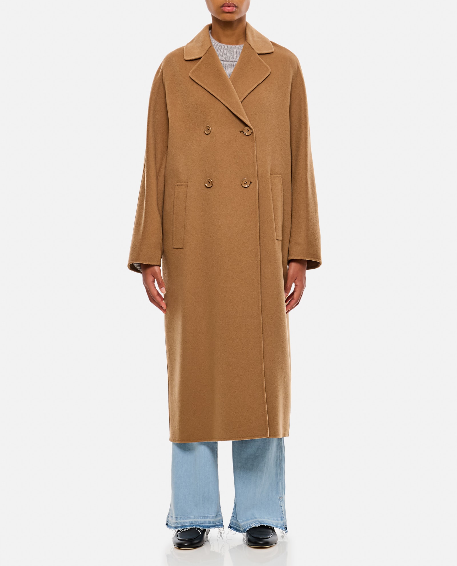 Shop 's Max Mara Capi Double Breasted Oversize Coat In Camel