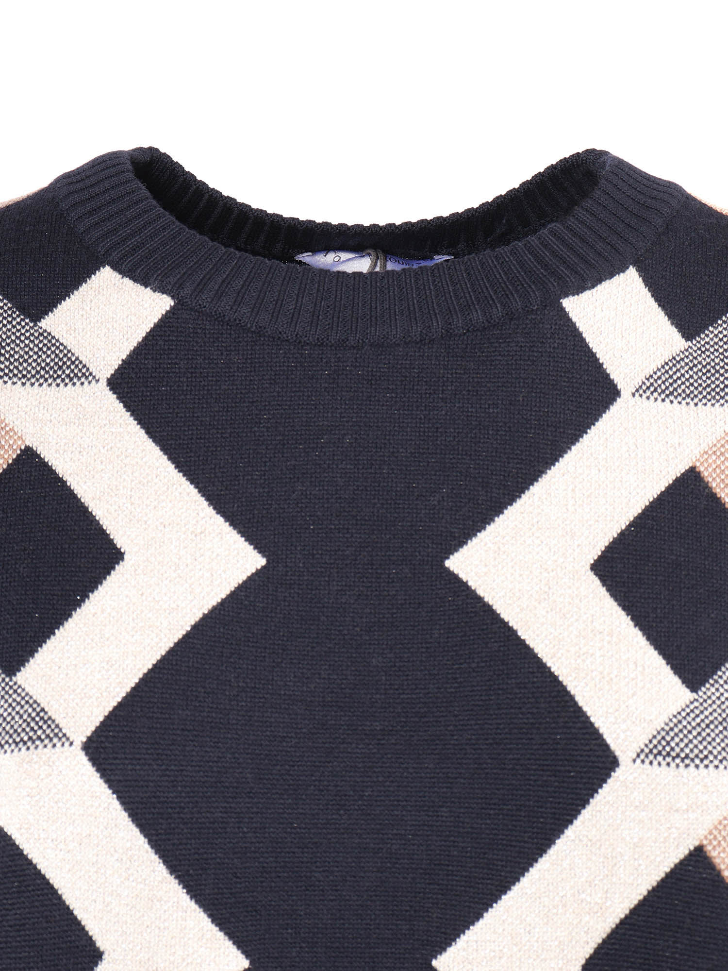 Lorena Antoniazzi Geometric-pattern Sweater In Blue
