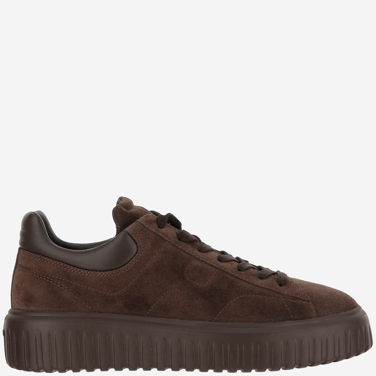 Hogan Brown Suede Sneakers With Padded Collar In Brown