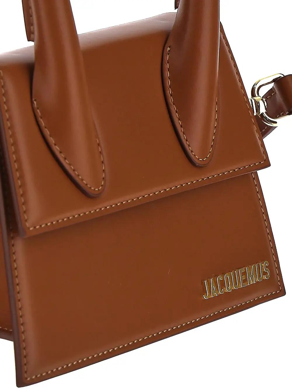 Shop Jacquemus Le Chiquito Moyen In Leather Brown