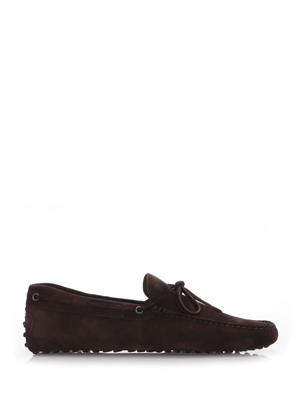 Shop Tod's Tie Loafers In Marrone Scuro