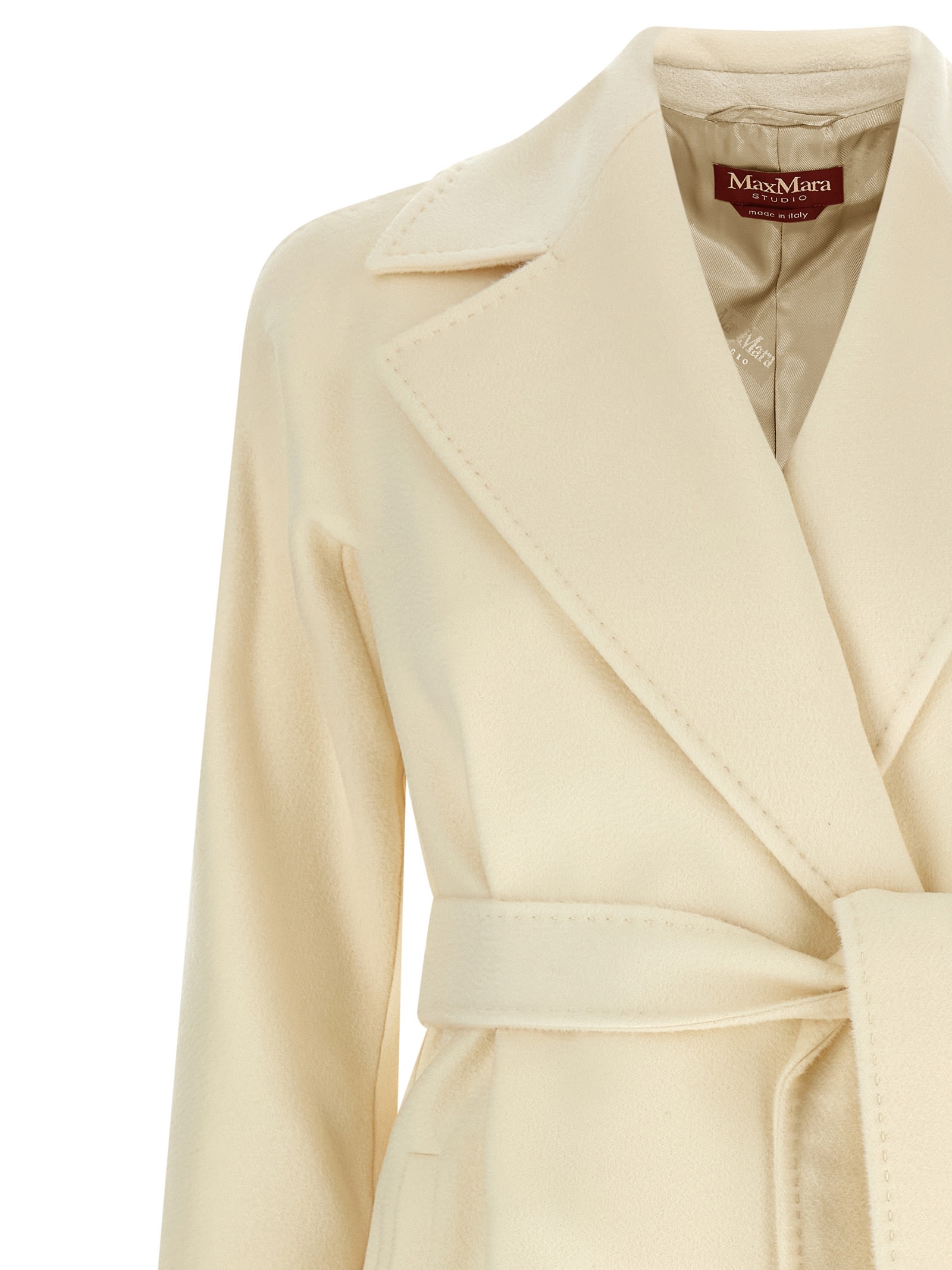 Max Mara Dravenna Coat In White