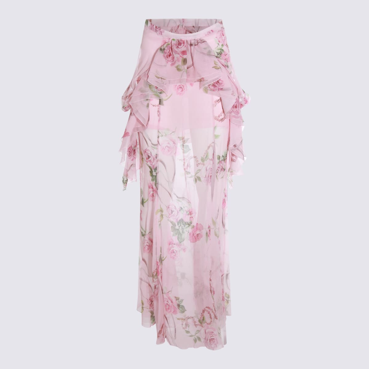 Pink Silk Skirt