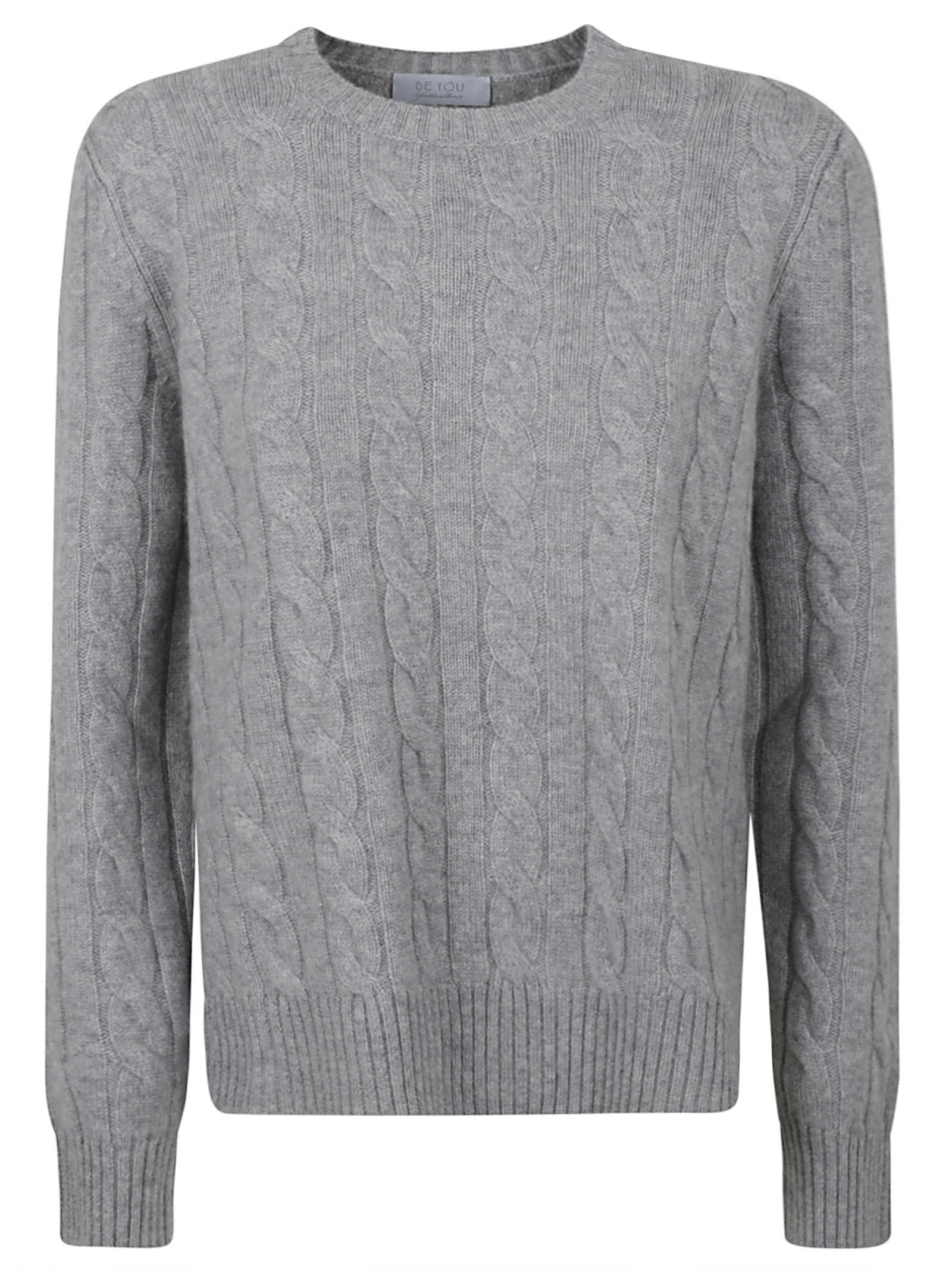 Shop Be You Knitted Sweater In Light Grey