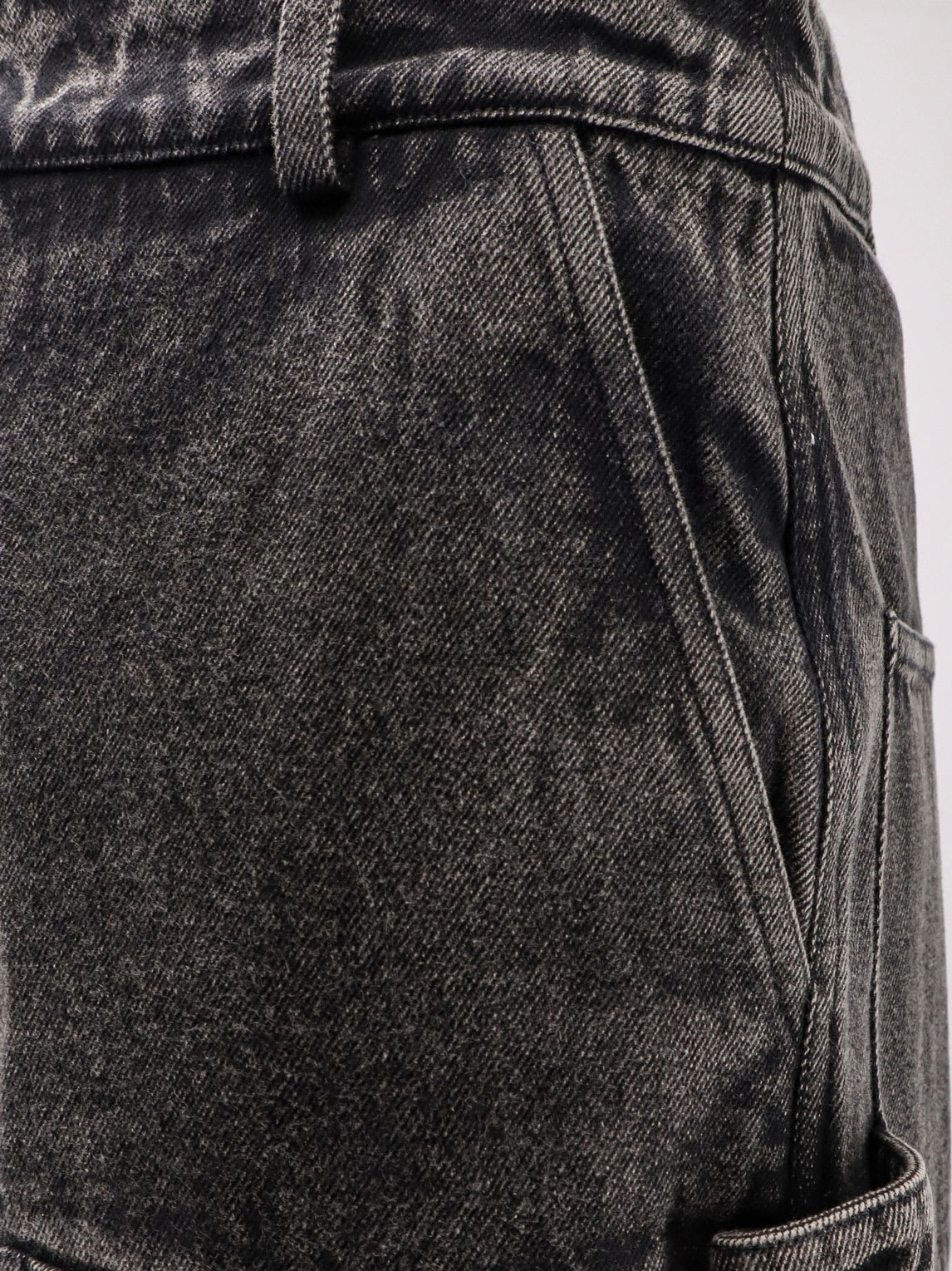 Ih Nom Uh Nit Carpenter Grey Denim Trousers In Gray